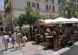 A restaurant in the centre of Malaga.