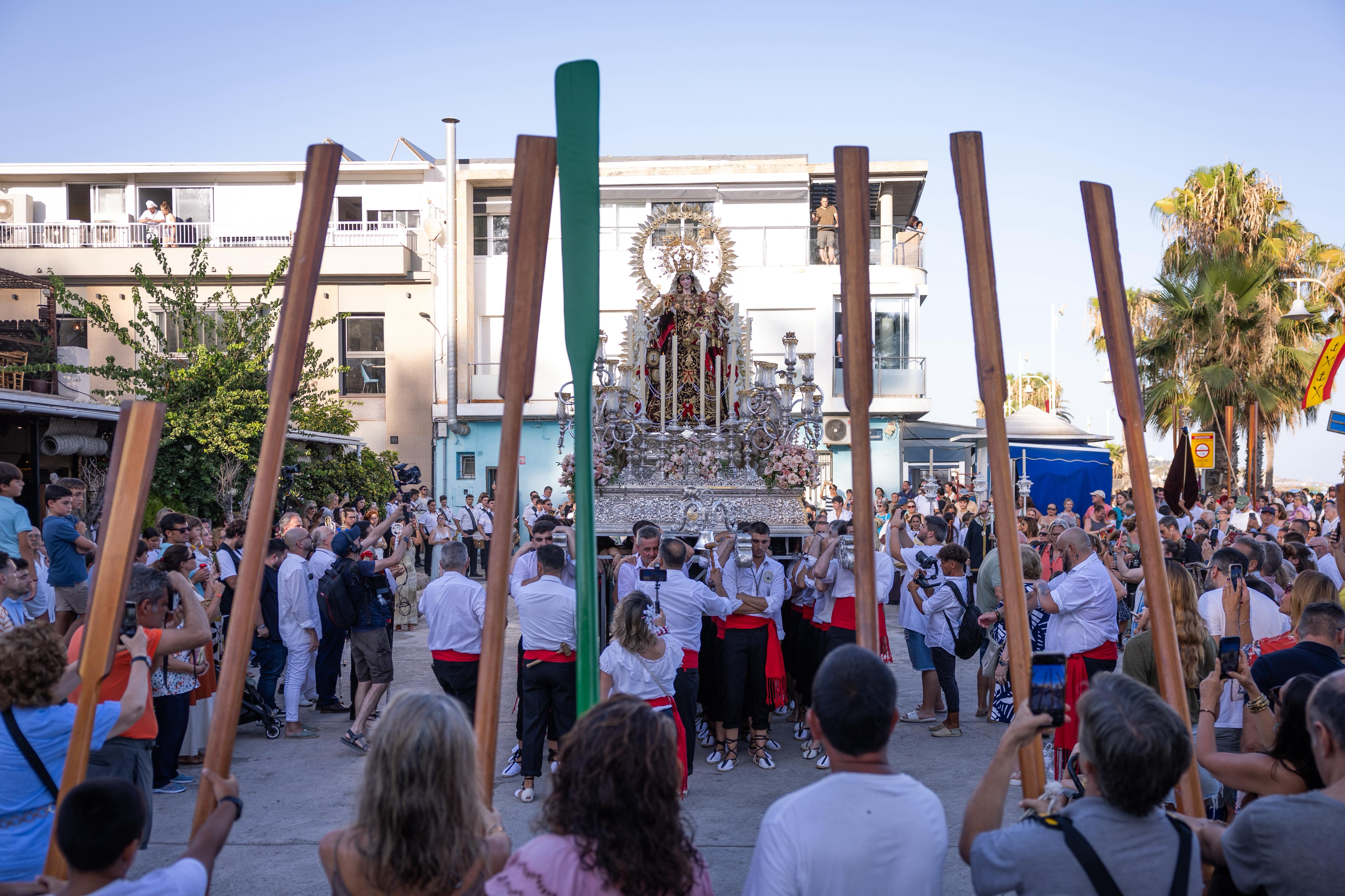 Procesión de la Virgen del Carmen en Pedregalejo.