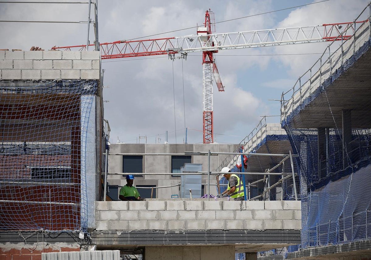 Construction of new housing in Malaga city.