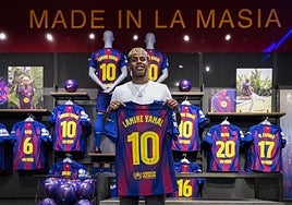 Lamine Yamal with the number ten shirt.