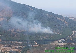 View of the fire area.