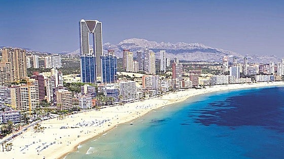 Benidorm is green and blue