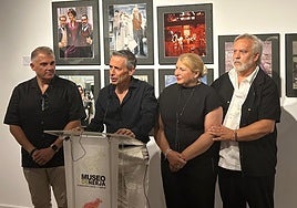 Image from the exhibit's inauguration in Museo de Nerja.