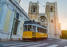 Lisbon's tramlines traverse the highlights of the city, climbing steep hills to reach Sé Cathedral.