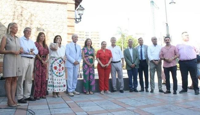Mayors of the Costa del Sol at the event held next to the old Fuengirola train station.