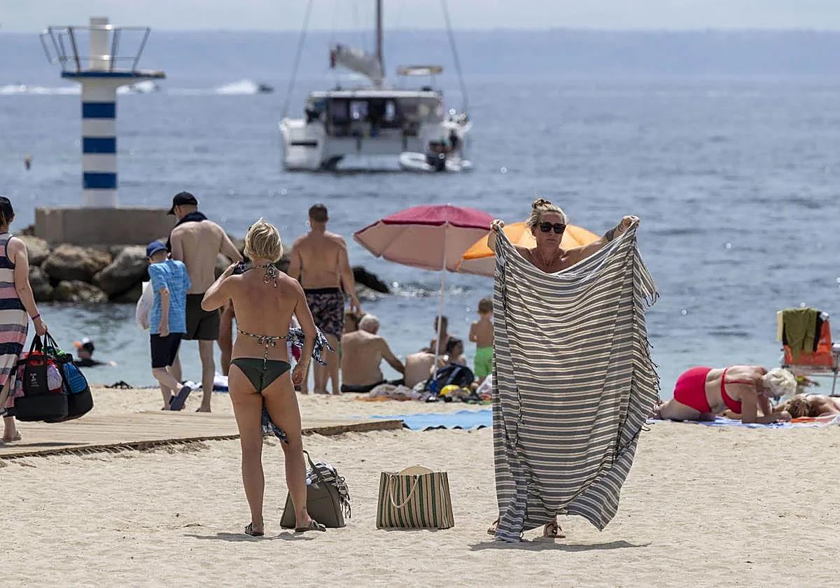 Tourists in Mallorca.