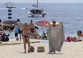 Tourists in Mallorca.