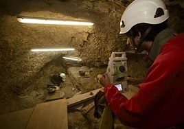 Excavation work at the El Mirador site.