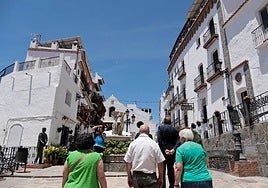One of the main streets in Canillas de Albaida, an inland village in Malaga province.