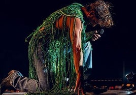 A photo of Manuel Carrasco during his concert in Marbella, shared on social media by a fan.