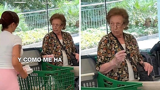 Young woman in Mercadona checkout queue asks another shopper to pay for a carton of milk, and the request ends with a surprising outcome