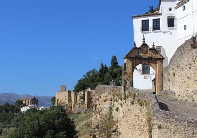 The town's historic walls.
