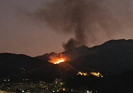 Photo of tonight's fire in Monda.