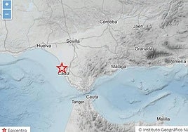 Image of the epicentre of the earthquake recorded on Friday night.
