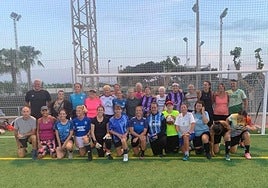 Women's teams from across Spain at the selection camp in Alicante in June.