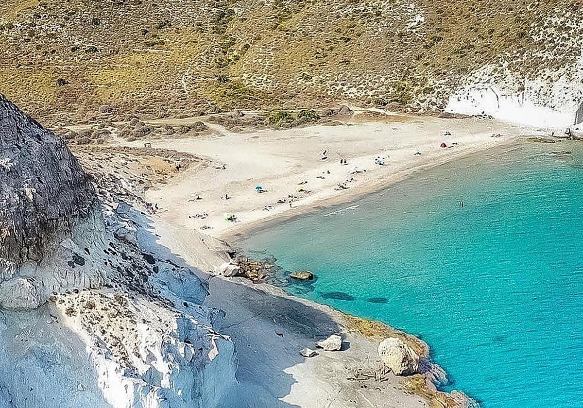 View of the spectacular Cala de Enmedio cove in Cabo de Gata-Níjar.