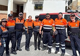 Civil Protection volunteers in Canillas de Aceituno.