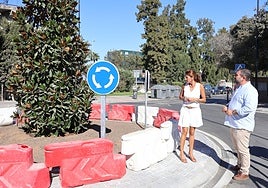 The new roundabout was installed to improve traffic flow