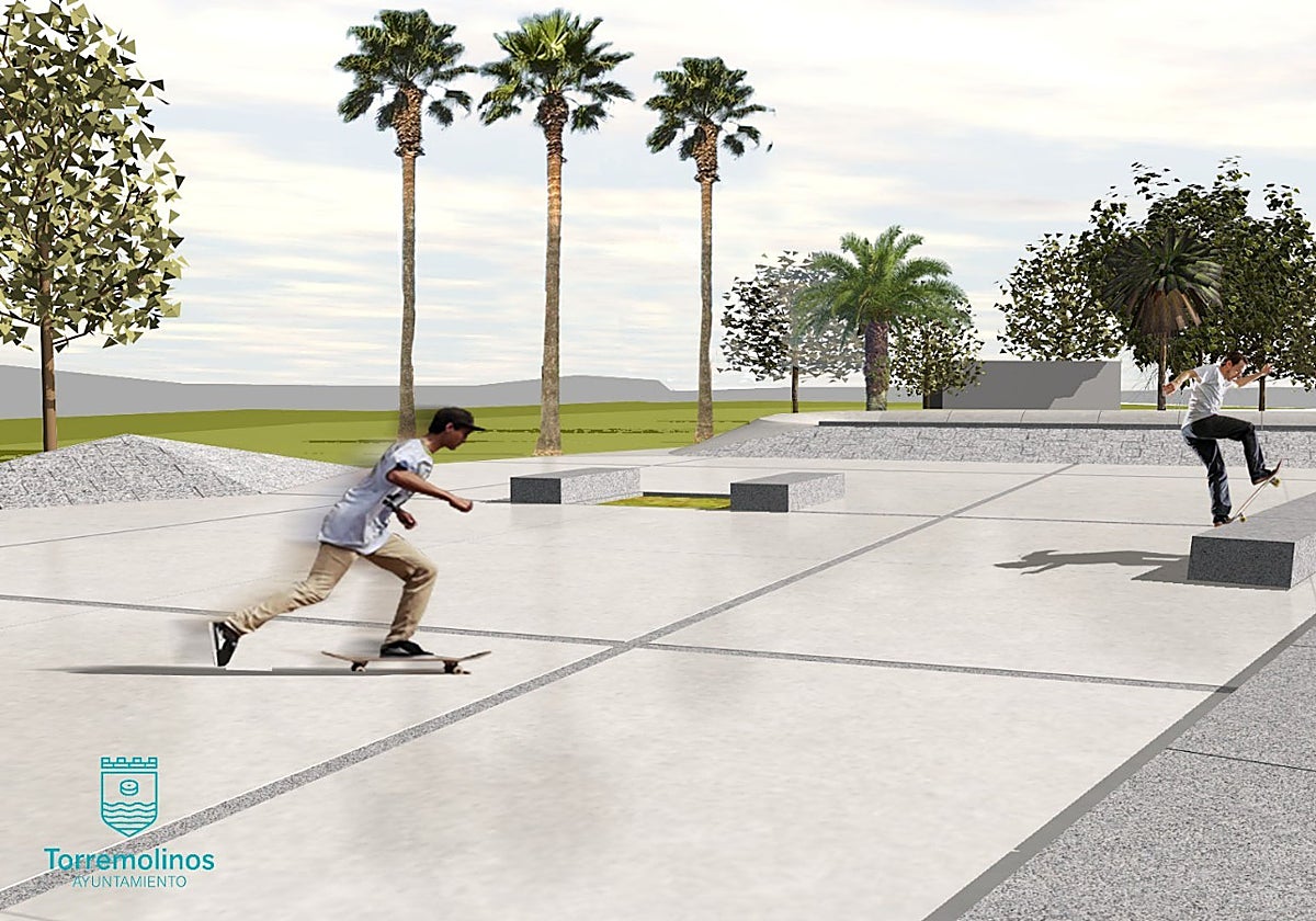 Recreation of the future skate park.