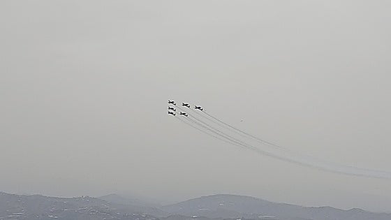 Costa del Sol air show draws the crowds despite the cloud and rain, in photos and video