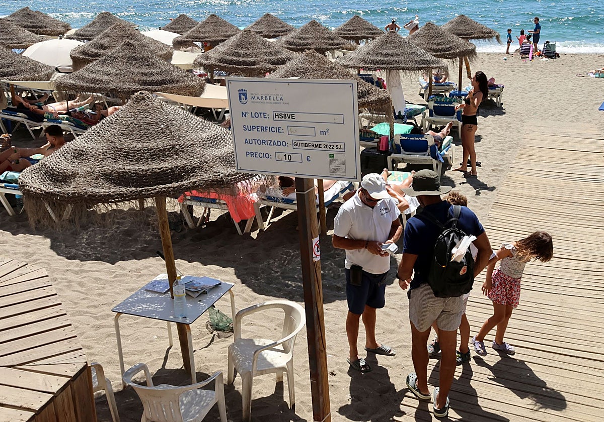 Customers will pay from 10 to 60 euros depending on the area and number of umbrellas.