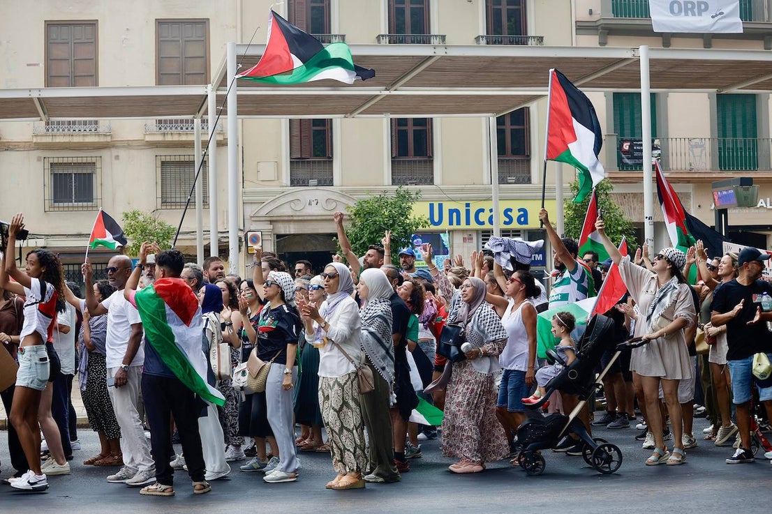 More than 2,000 protesters join Gaza 'genocide' march in Malaga, in images