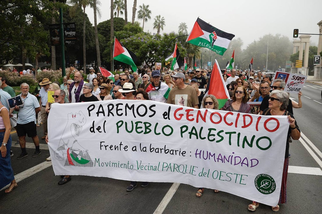 More than 2,000 protesters join Gaza 'genocide' march in Malaga, in images