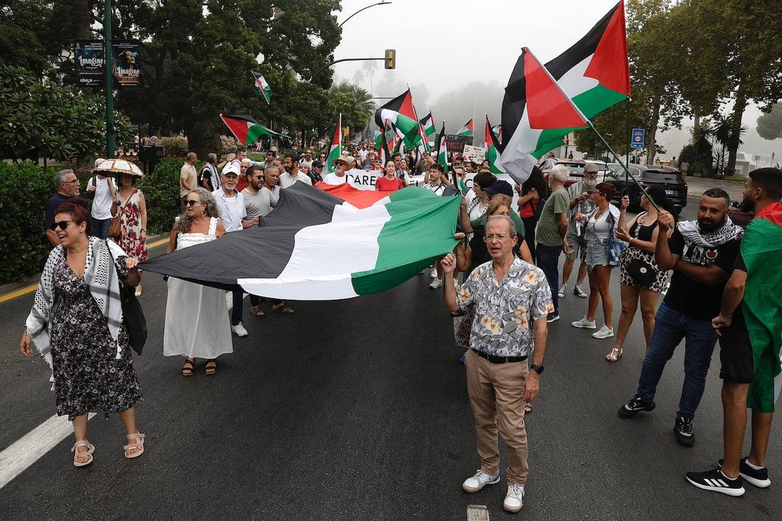 More than 2,000 protesters join Gaza 'genocide' march in Malaga, in images