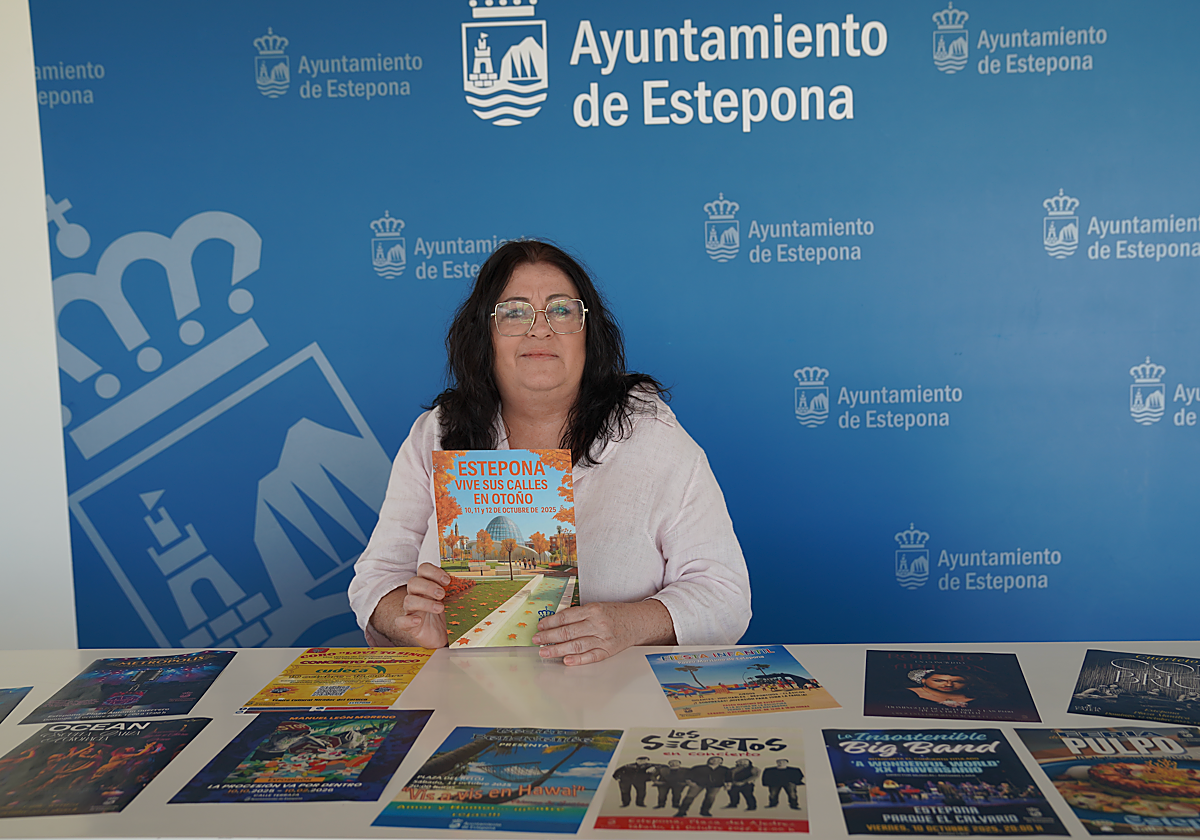 Macarena Diánez during the presentation of 'Estepona vive sus calles en otoño'.