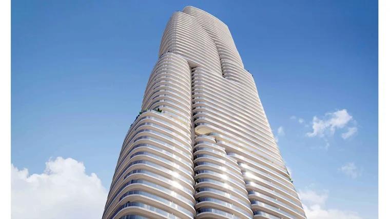Virtual simulation of the future skyscraper.