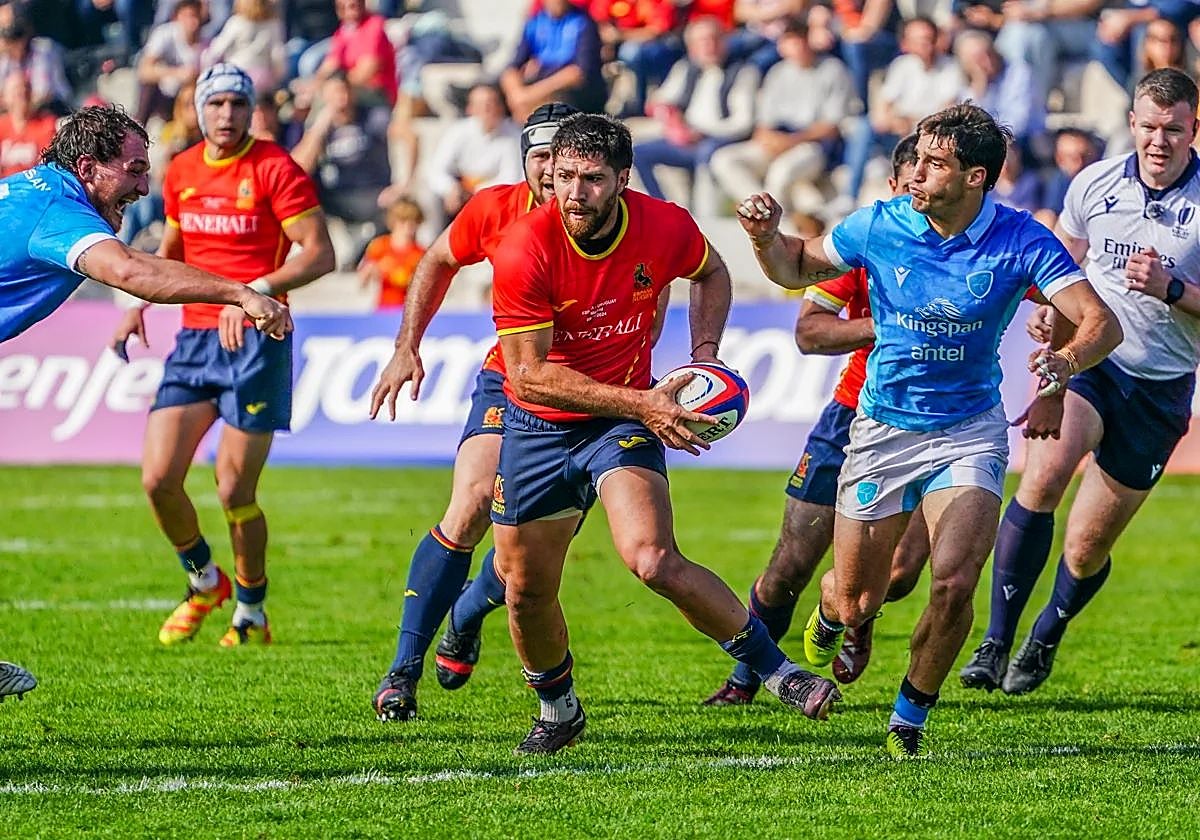 The Spanish team in action earlier this year.