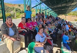 A group of senior citizens enjoying a sporting activity in Estepona.