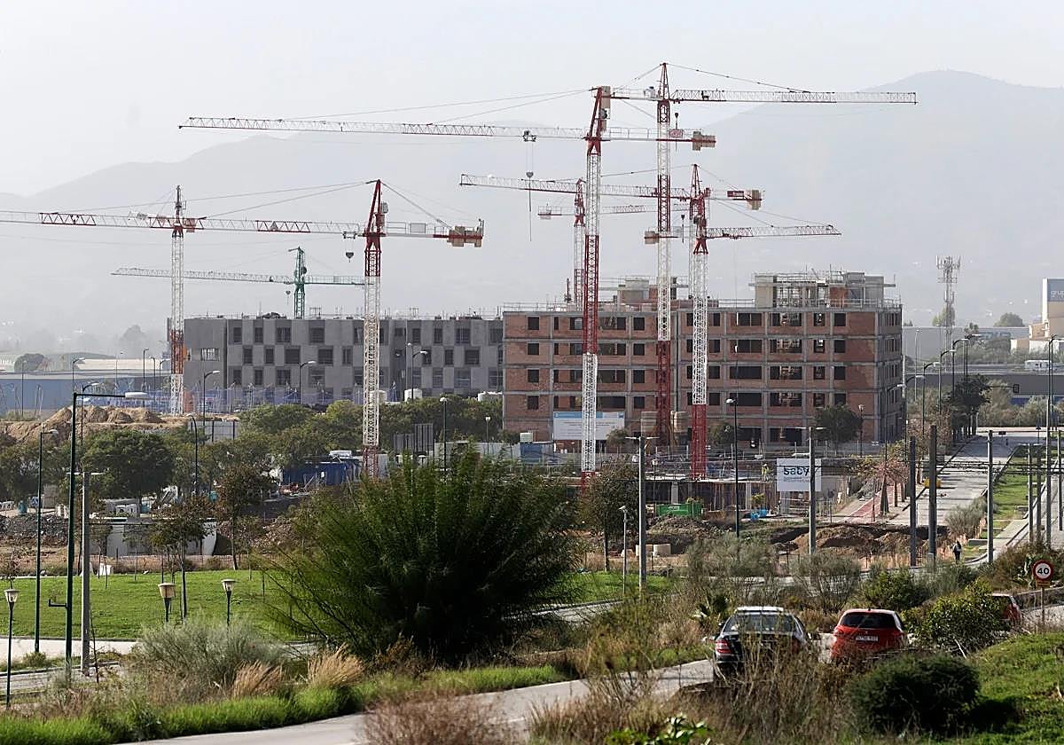 File image of housing under construction.