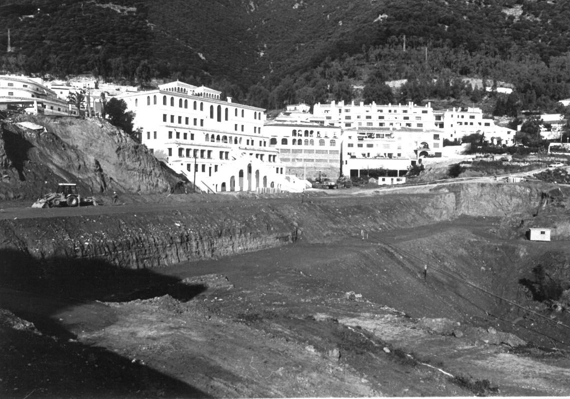 Imagen antes - The ambitious project to level out the land was launched towards the end of the 1970s.