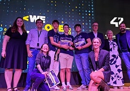 The winners from the Los Alpha team: Gonzalo García, Jesús Pérez and Emilio Domínguez.