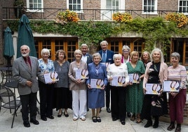 Helen Sijsling (second right) with other Marsh Award winners and Brian Marsh OBE (left) in London.