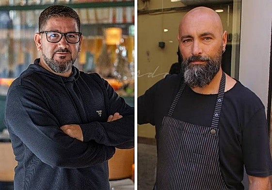Dani García, Smoked Room, Madrid (left) and Benito Gómez, Bardal, Ronda (right).