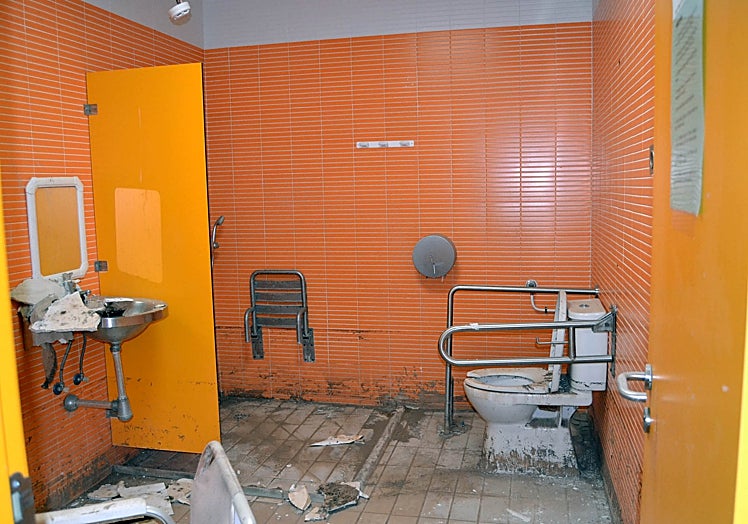 Condition of one of the bathrooms.