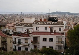 A squatted building in Barcelona.
