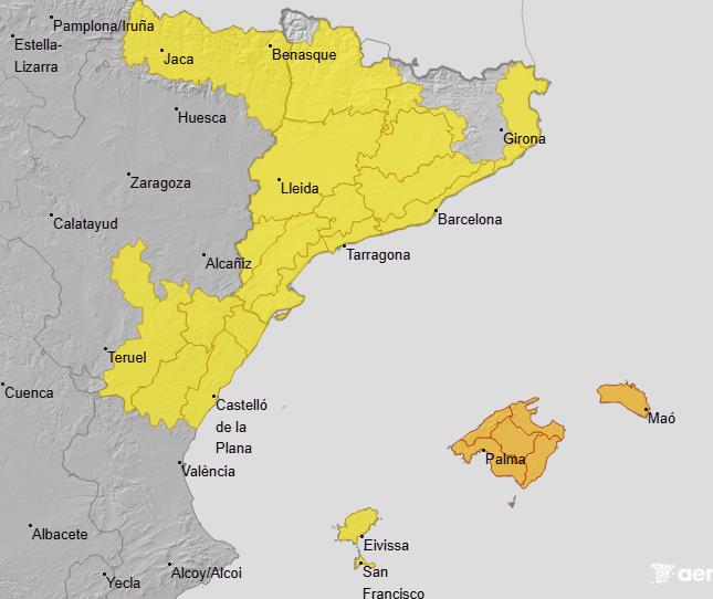 Weather warnings for Tuesday, 14 October 2025.