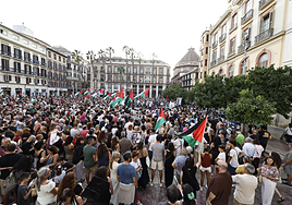 Rally for Palestine in Plaza de la Constitución on 6 September.