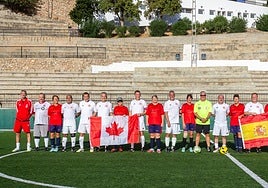 Team Canada and Team Spain together in the Axarquía.