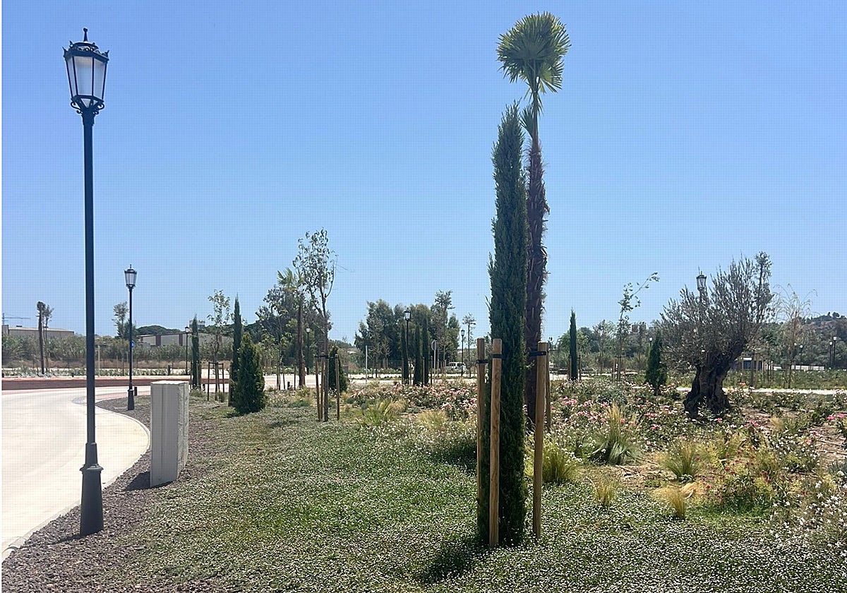 Green area in the Gran Parque de Mijas.