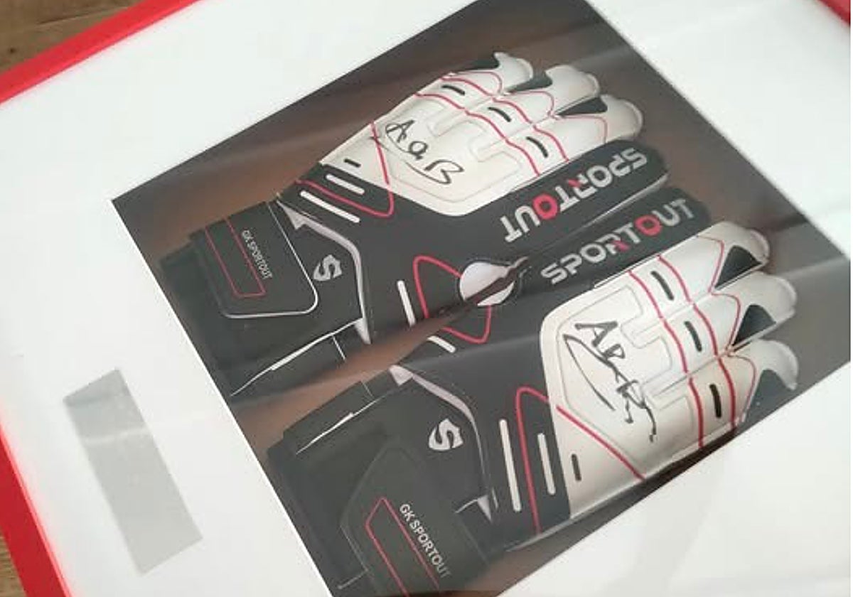 The gloves worn by the former Scottish goalkeeper.