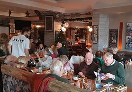 Guests at last year's Christmas lunch in aid of Age Concern.
