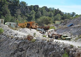 Abandoned vehicles at Los Colmenarejos quarry in Nerja