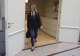 Second deputy PM, Yolanda Díaz, leaving the Senate.