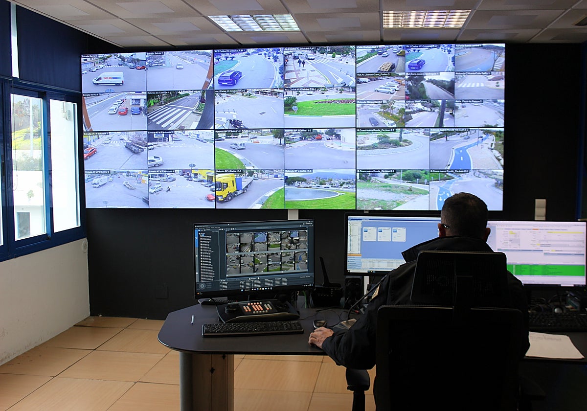 File image of the traffic control room in Estepona.