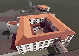 A 3D mockup of the future faculty of health sciences in Ronda.