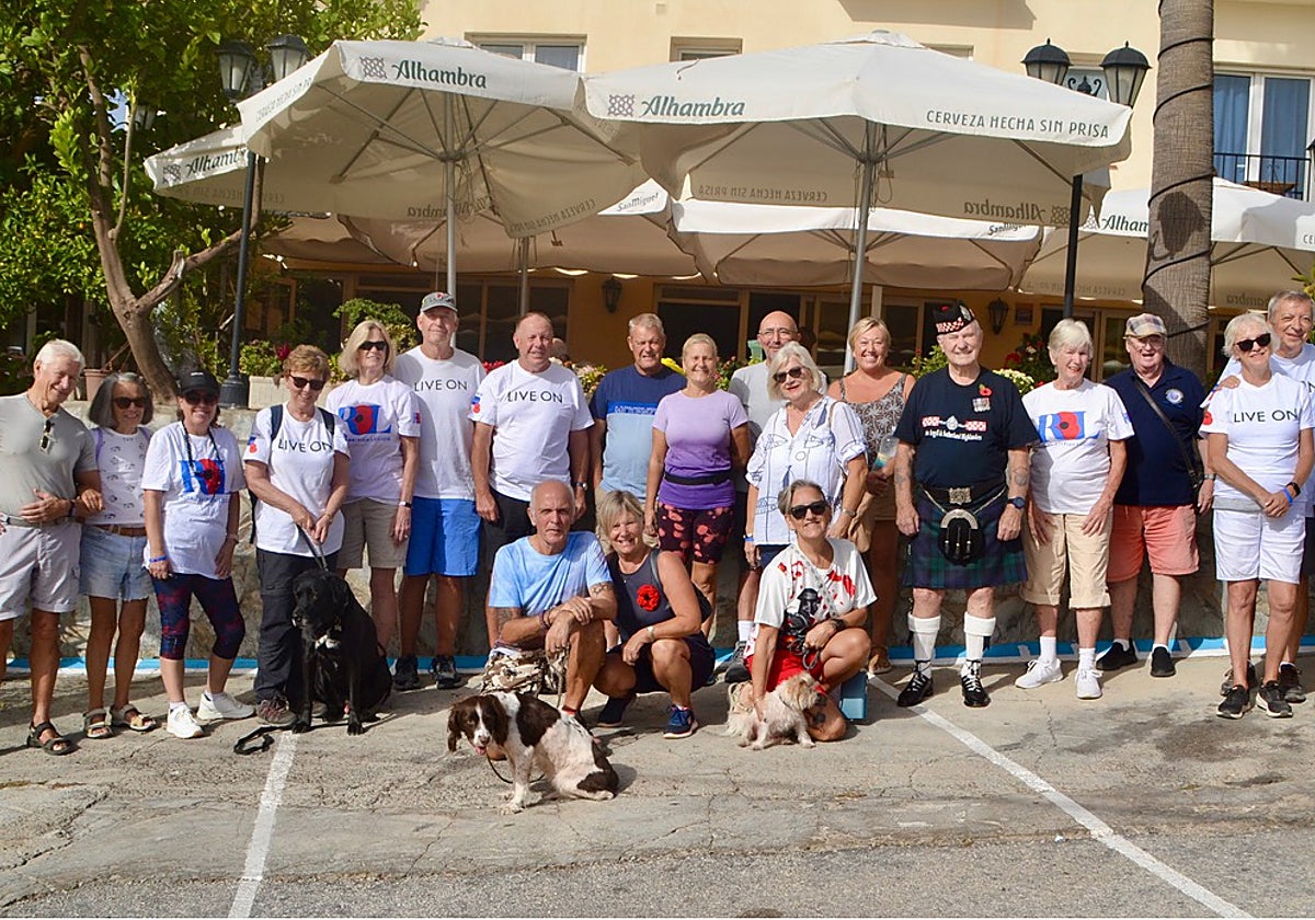 Walkers setting out from the Al Andalus hotel in Maro.